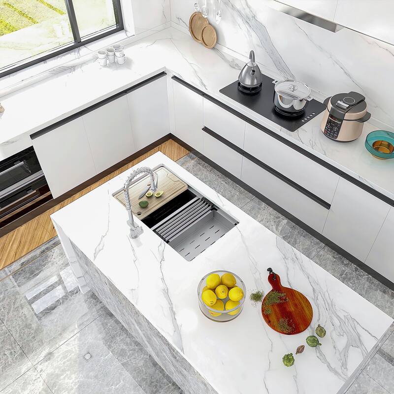 Sinber Undermount Single Bowl 304 Stainless Steel Kitchen Sink