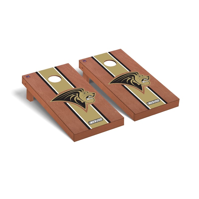 Lindenwood LU Lions Rosewood Cornhole Board Set