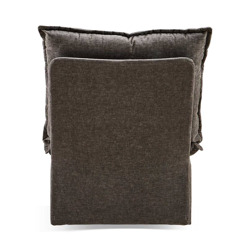 Dark Gray 28.74" Chenille Upholstered 360° Swivel Rocking Chair