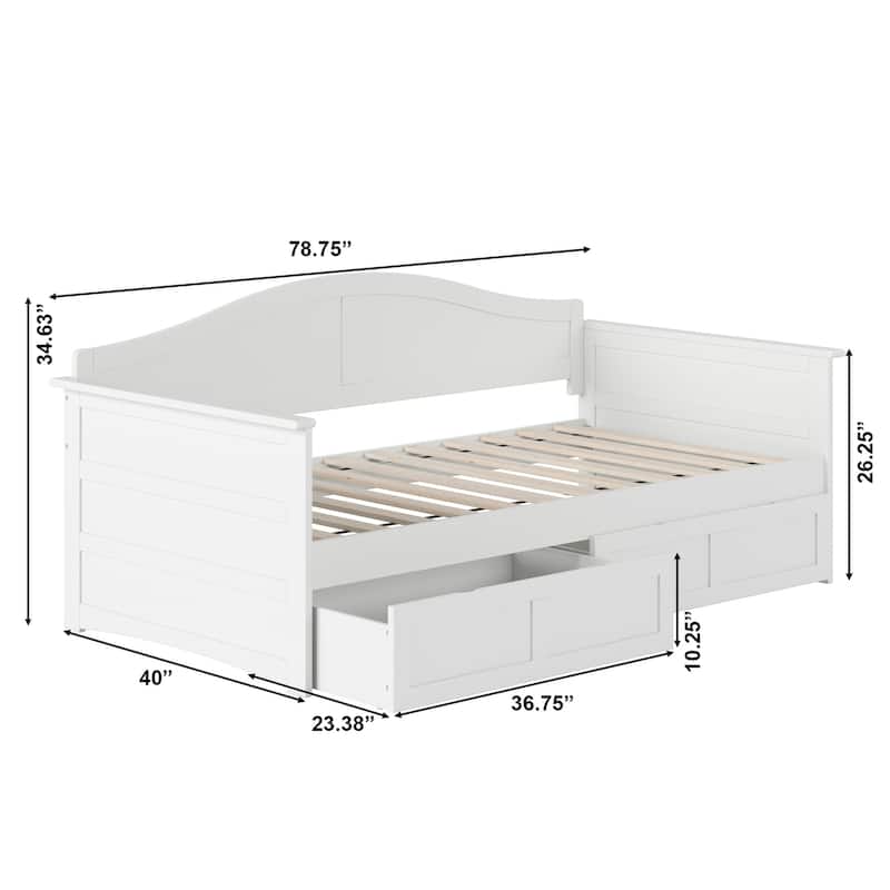 AFI Acadia Twin Size Daybed with Storage Drawers