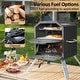 preview thumbnail 5 of 8, 2-Layer Outdoor Pizza Oven Wood Fired Pizza Maker Outside Pizza Grill for Camping - 16 inch