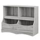 preview thumbnail 15 of 26, Stylish Kid's Toy Storage Organizer with Bookcase, Multi-Functional Nursery Storage Cubby Cabinet for Playroom and Bedroom