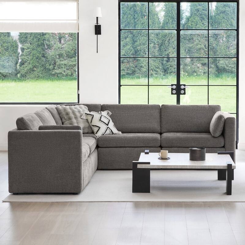 Spruce & Spring Mia Oversized Modular Sectional Fabric Sofa Set