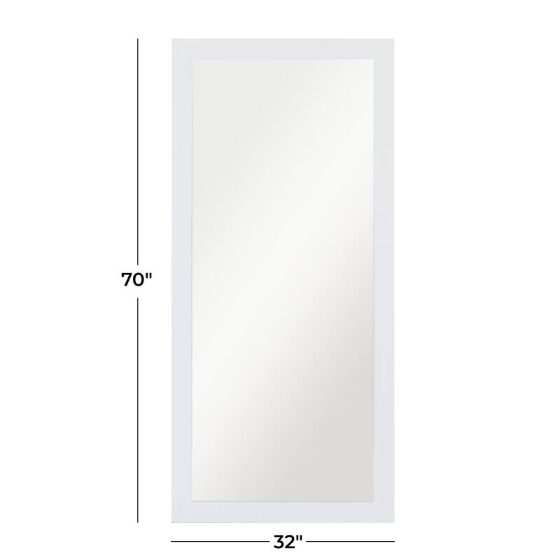 White Wooden Room Wall Mirror