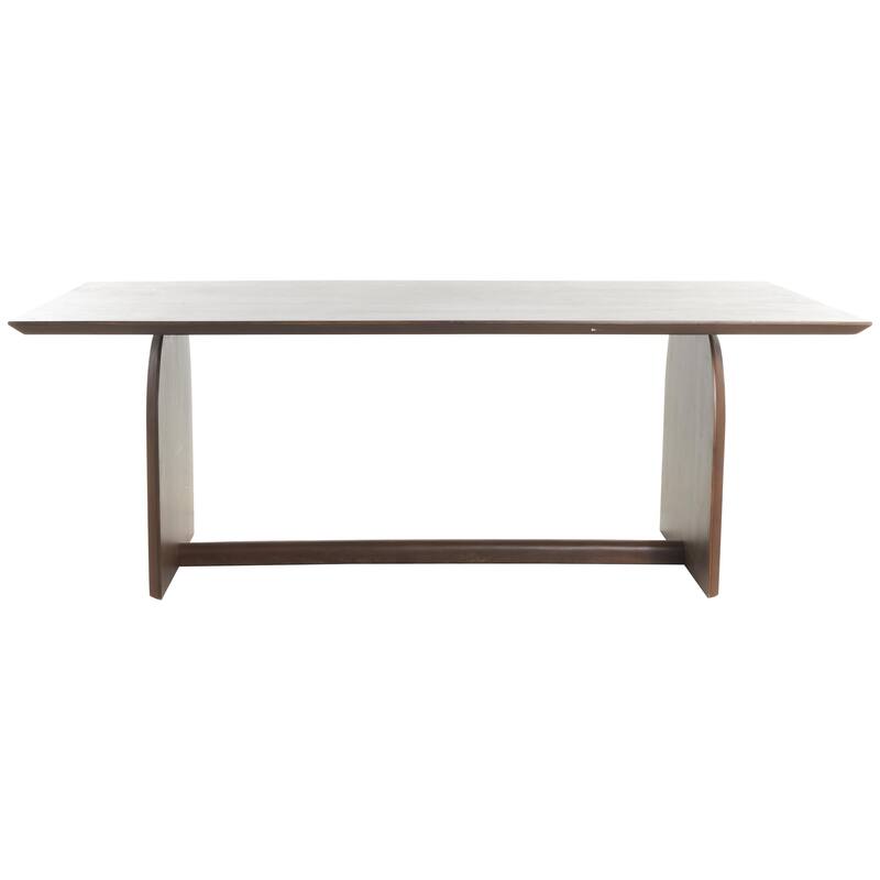 Mango Wood Mid Century Modern Dining Table with Arched Legs - Brown - Roche River Decor