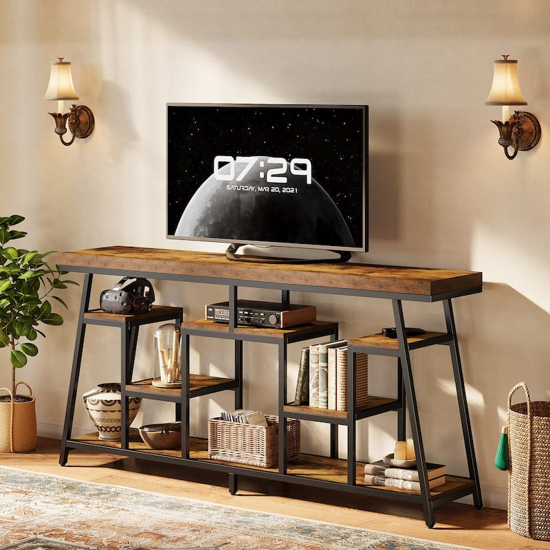 TV Stand for Televisions up to 80 Inches with Storage Shelves