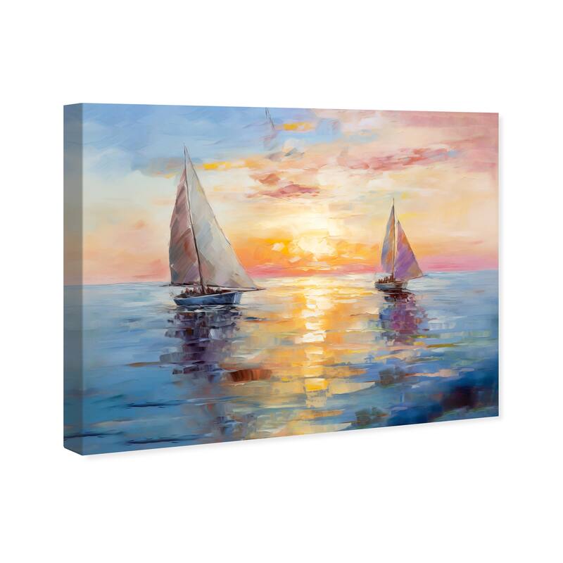 Wynwood Studio Canvas Nautical and Coastal Memories on the High Seas Blue and Nautical & Coastal Wall Art Canvas Print