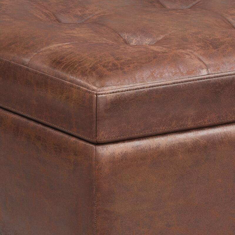 WYNDENHALL Blanchette Mid Century Modern Storage Ottoman