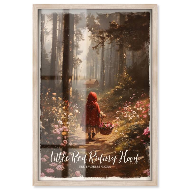Classic Red Riding Hood Shadowbox by Art Remedy - Natural - 30" x 45"