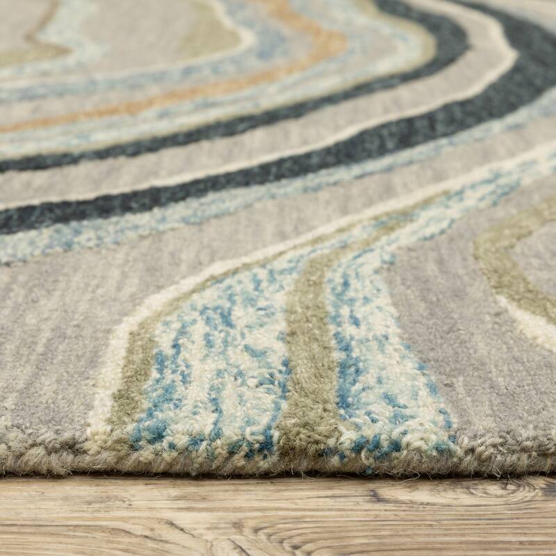 HomeRootsAbstract Modern Rectangle Area Rug
