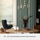 preview thumbnail 5 of 12, Hunter Xidane 1 Light Clear Glass Pendant or Semi-Flush Light - Kitchen Island, Dining Room, Entry - Glam, Contemporary