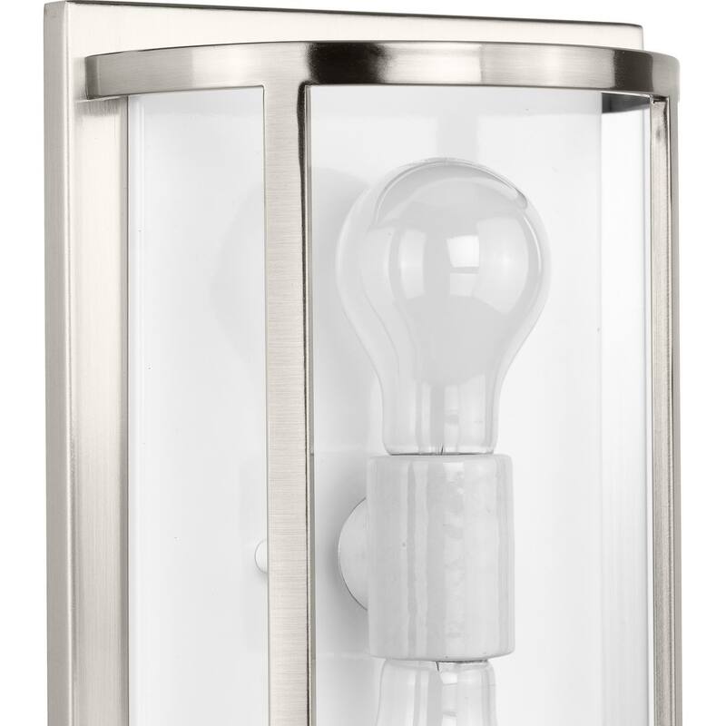Parkhurst Collection Two-Light Brushed Nickel Etched Glass New Traditional Wall Sconce - 7.5 in x 4 in x 12 in