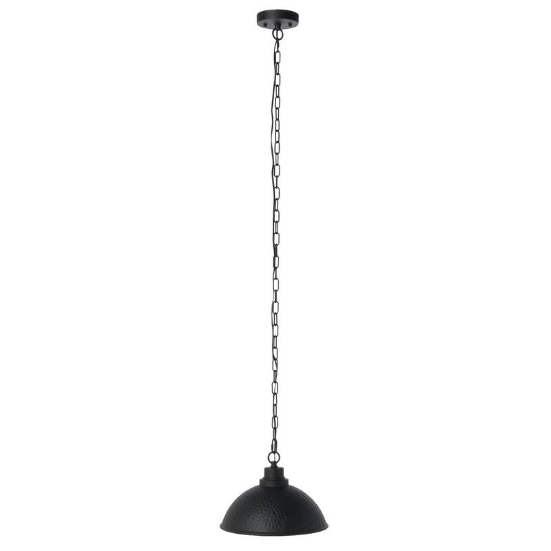 SAFAVIEH Outdoor Lighting Collection Melila 12" Rustic Outdoor Pendant - 12" W x 12" D x 55" H