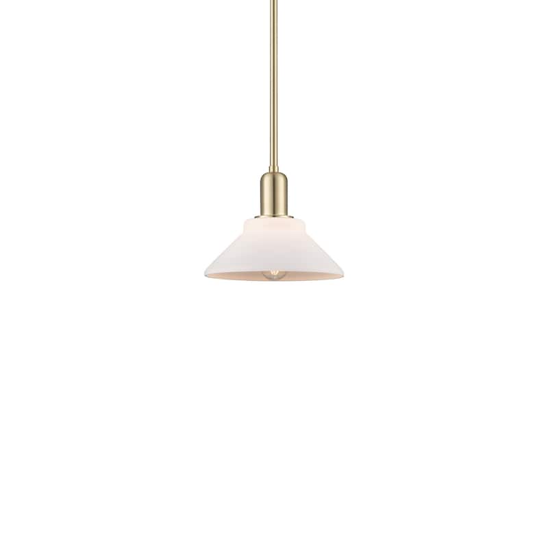 Innovations Lighting 716-1S-8-9 Orwell Pendant Orwell 9" Wide Mini - Champagne Bronze / Matte White