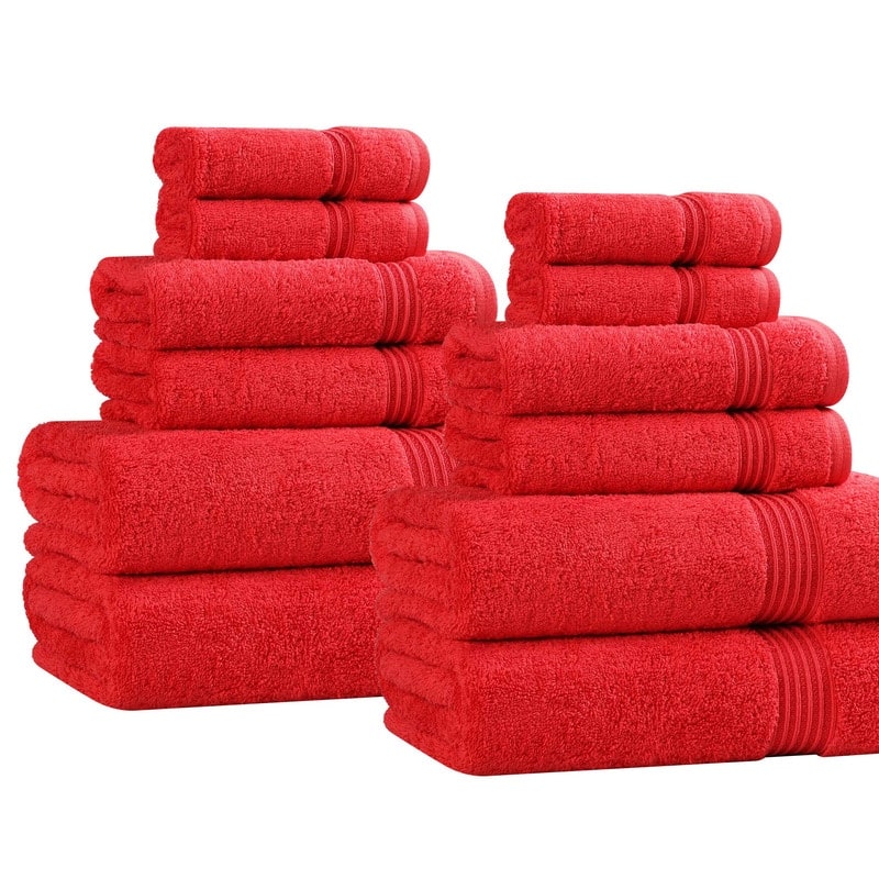 Superior Heritage Egyptian Cotton Absorbent 12-Piece Towel Set