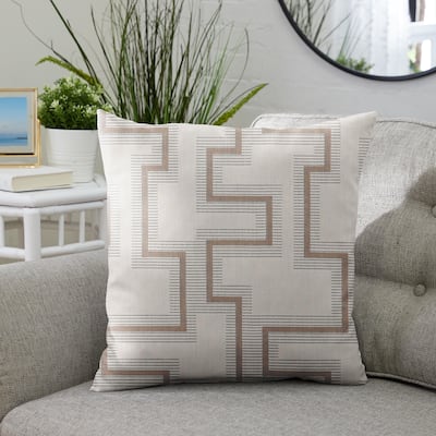 Sunbrella Resonate Dune Indoor/ Outdoor Pillow, 18 in x 18 in