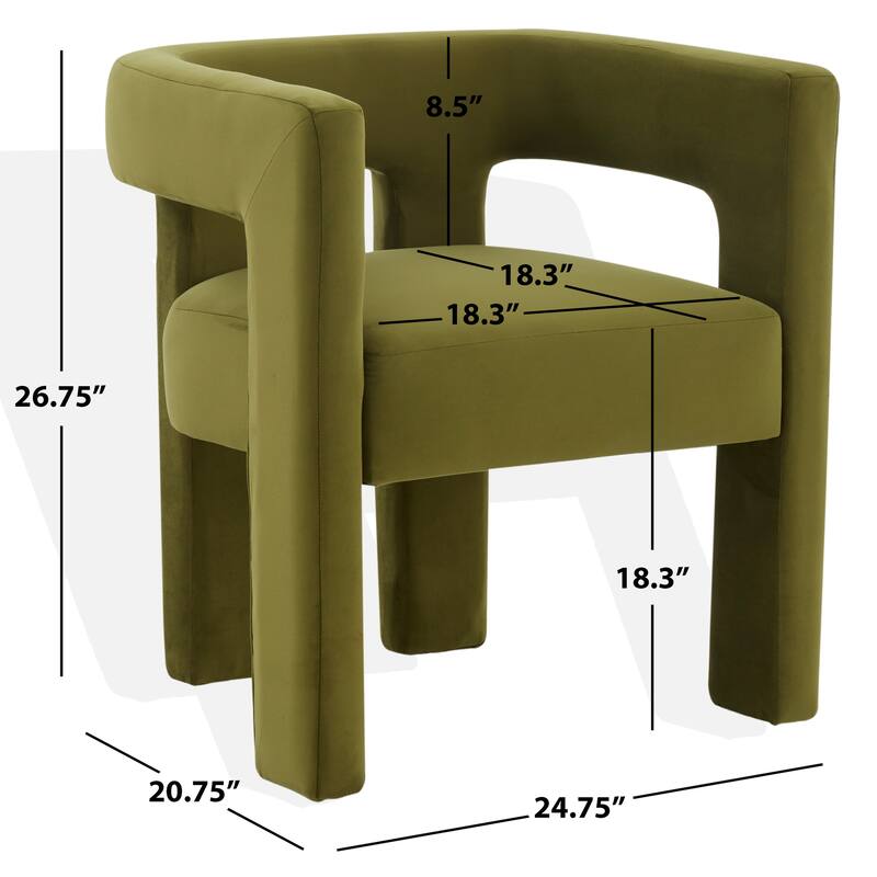 SAFAVIEH Couture Deandre Cut Out Accent Chair (Fully Assembled) - 24.8 IN W x 20.8 IN D x 26.8 IN H