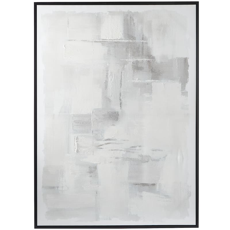 Canvas Contemporary Abstract Framed Wall Art with Black Frame
