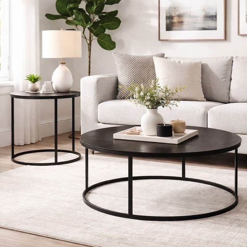 Robertson Round Metal Coffee Table