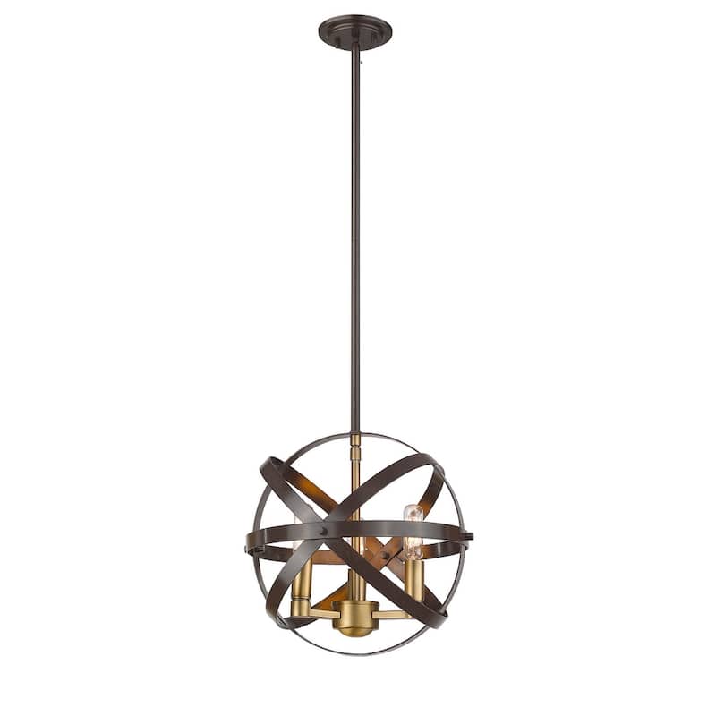 Z-Lite Cavallo 3 Light 12" Wide Globe Chandelier