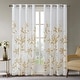 preview thumbnail 24 of 28, Madison Park Vera Burnout Printed Curtain Panel Single 50x84" - Yellow