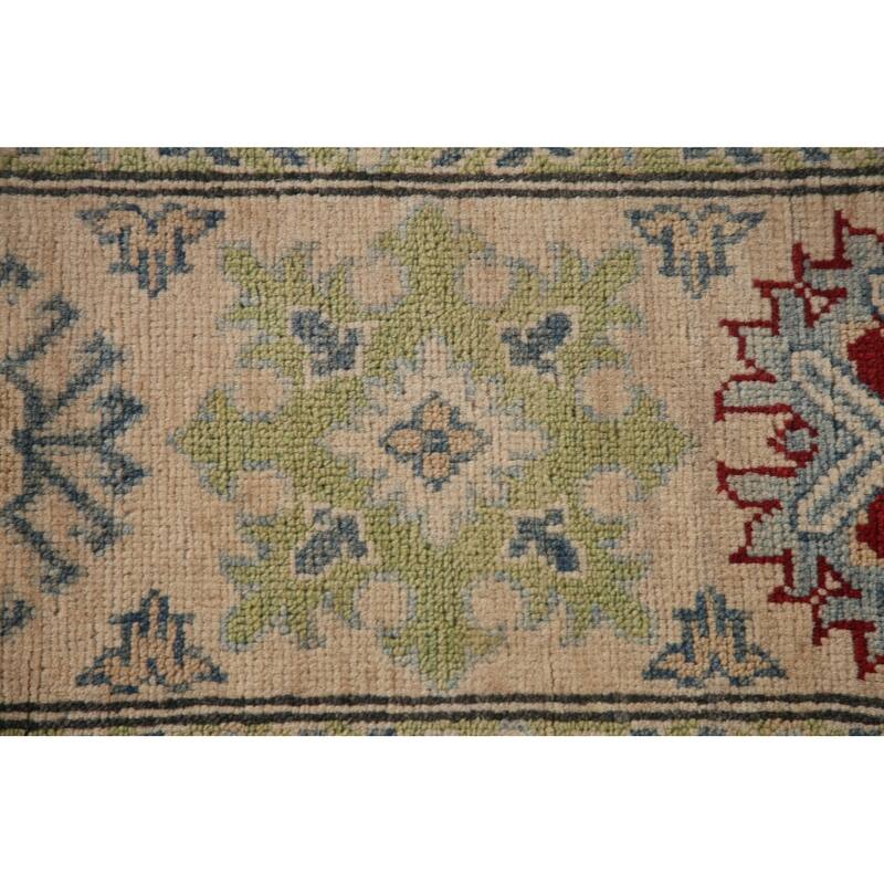 All-Over Kazak Oriental Area Rug Wool Carpet - 9'2" x 11'10"