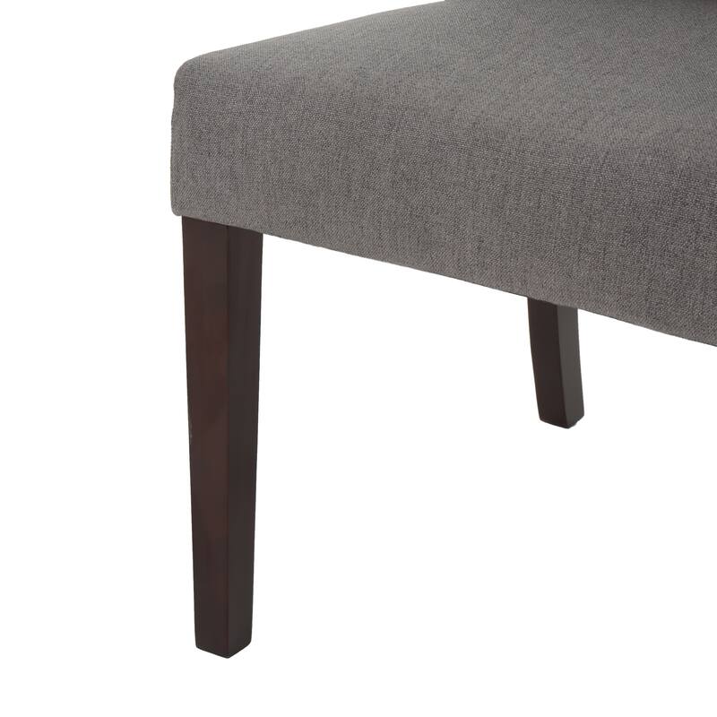 Wingback Upholstered Dining Chairs Set of 2, Fabric Side Dining Room Chairs with Tufted Button, Home Kitchen Wood Chairs
