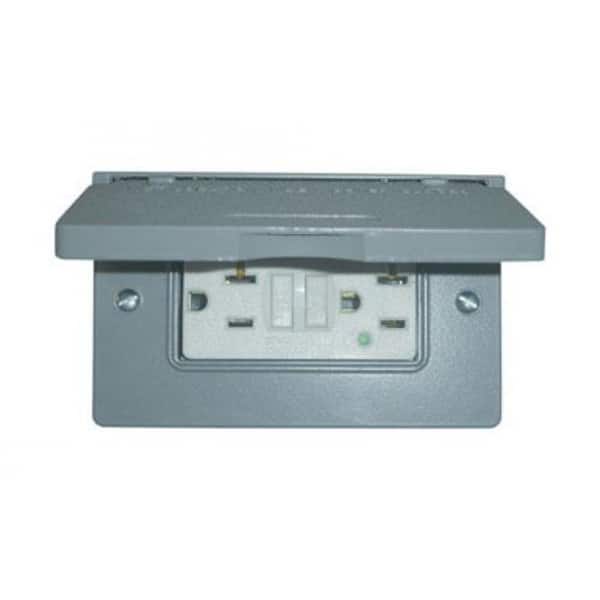 Sigma Electric 16449 Weatherproof Rectangular GFCI Outlet Kit, Gray