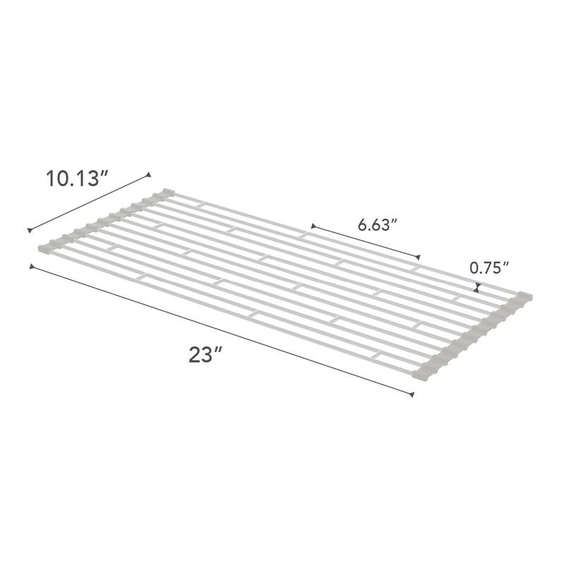 Yamazaki Home Over-the-Sink Dish Drainer, Steel, Holds 8.8 lbs