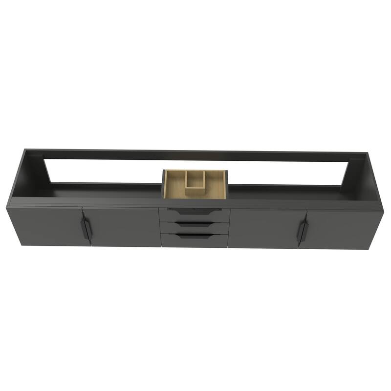 Alpine 84" Wall Mounted Bathroom Vanity (Base Only)