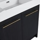 preview thumbnail 28 of 76, Plywood Freestanding Bathroom Vanity in Black Chestnut with Integrated Resin Sink