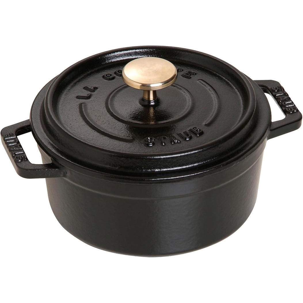 Staub 12cm / 5 inch Cast Iron Round Cocotte, Black - Bed Bath