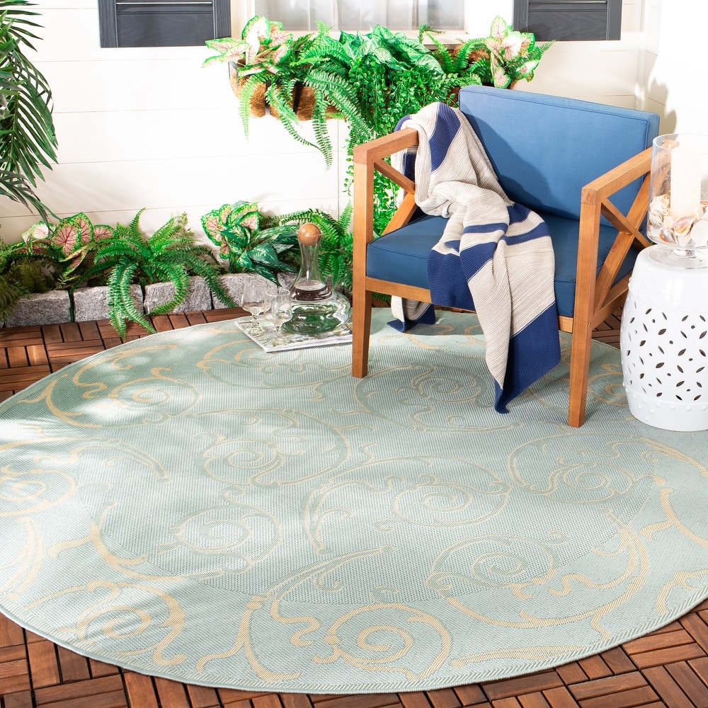 SAFAVIEH Courtyard Brunhilda Indoor/ Outdoor Waterproof Patio Backyard Rug