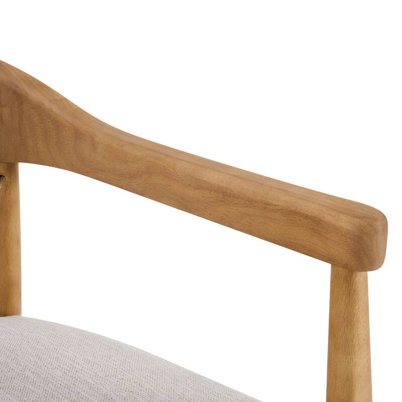 Christopher Knight Home - Upholstered Dining Arm Chair Set with High-Density Foam Padded Cushion & Curved Backrest - 22.64"W