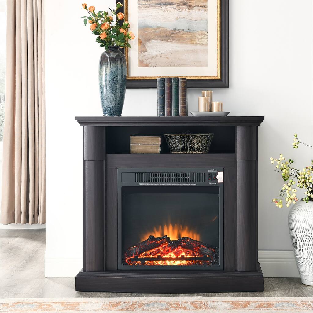 31''W Electric Fireplace TV Stand TV Console for TVs up to 48 inch