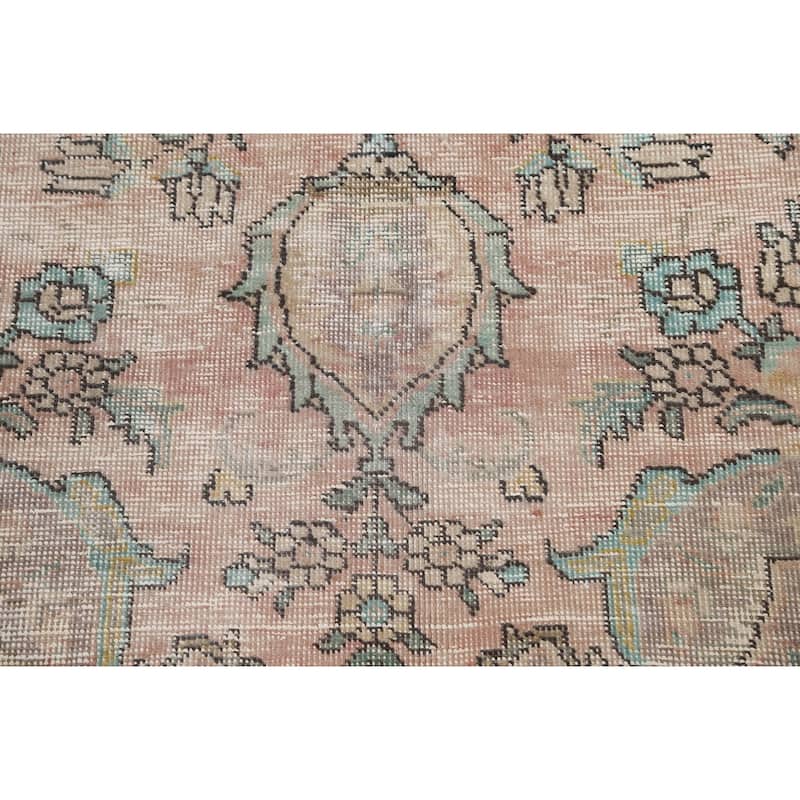 Muted Distressed Tabriz Persian Area Rug Wool Hand-knotted Carpet - 6'6" x 9'1"