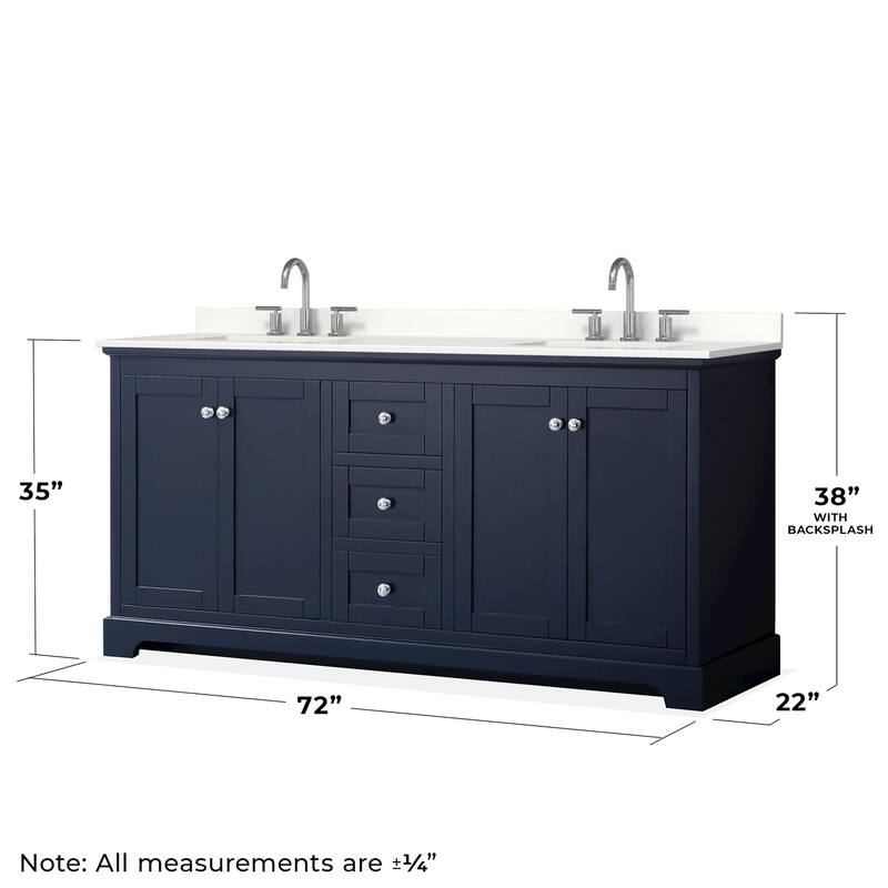 Wyndham Collection WCV232372D-QTZ-US3MXX Avery 72" Free Standing
