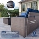 preview thumbnail 34 of 125, Kullavik 13 Pieces Outdoor Patio Furniture Set with Fire Pit Table w/ Wide Armrests