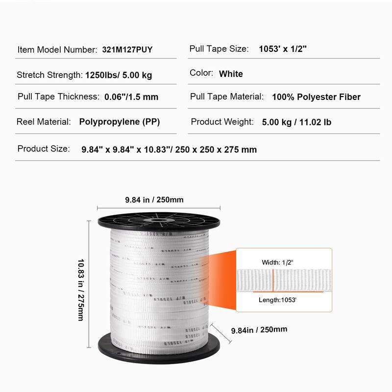 Polyester Pull Tape for Packaging, Gardening, Commercial Electrical, Conduit Work