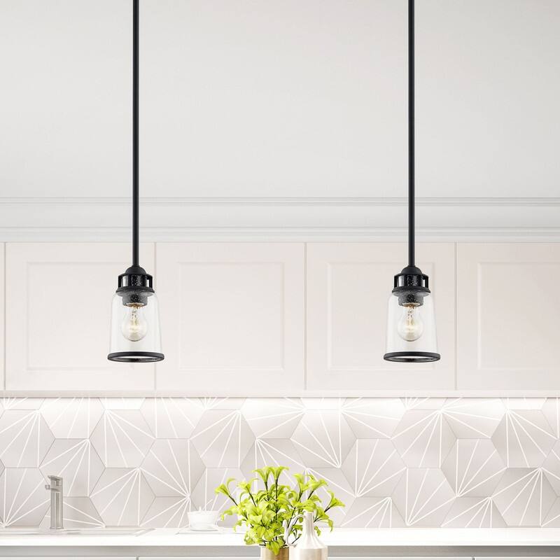 Livex Lighting 1 Light Mini Pendant, 40021-04 - 5" Dia x 15" - 45" Adj. H