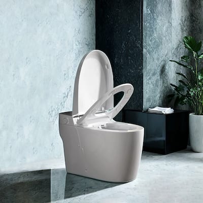 One Piece Smart Bidet Toilet with Warm Air Dryer and Heated Seat