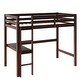 preview thumbnail 7 of 5, Espresso Twin Size Wood Loft Bed with Desk & Safety Guardrails