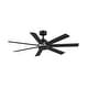preview thumbnail 1 of 8, Fanimation Pendry 56 inch Indoor/Outdoor Smart Ceiling Fan with Remote - Black with Brushed Nickel Accents