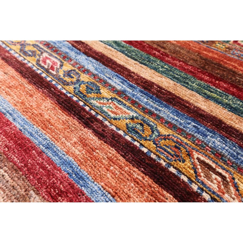 Golden Nile Khorjin Persian Gabbeh Handmade Wool Rug - 2' 7" X 4' 1"