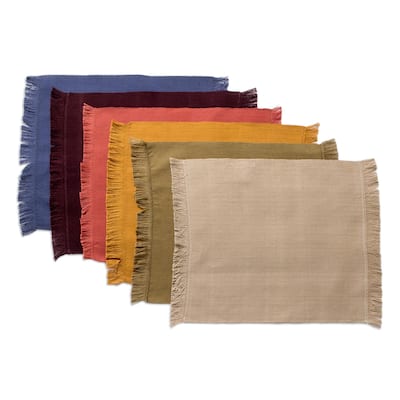 Novica Handmade Autumn Facets Cotton Napkins (Set Of 6)