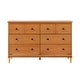 preview thumbnail 28 of 62, Walker Edison Bullrushes 6-Drawer Solid Wood Dresser
