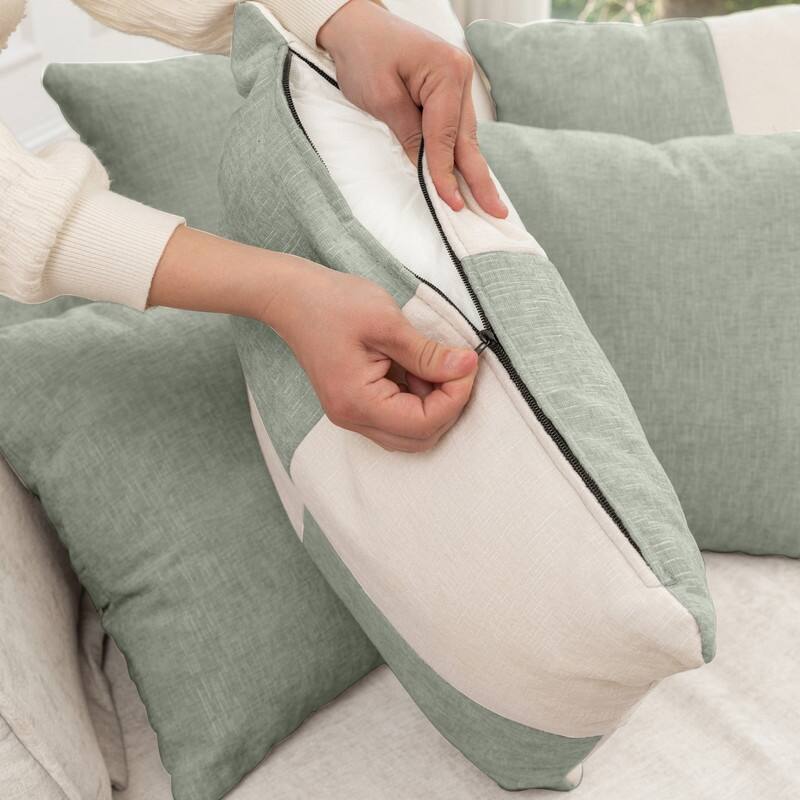 47.63" Round Lazy Fully Compression Sofa, Chenille, with Ottoman