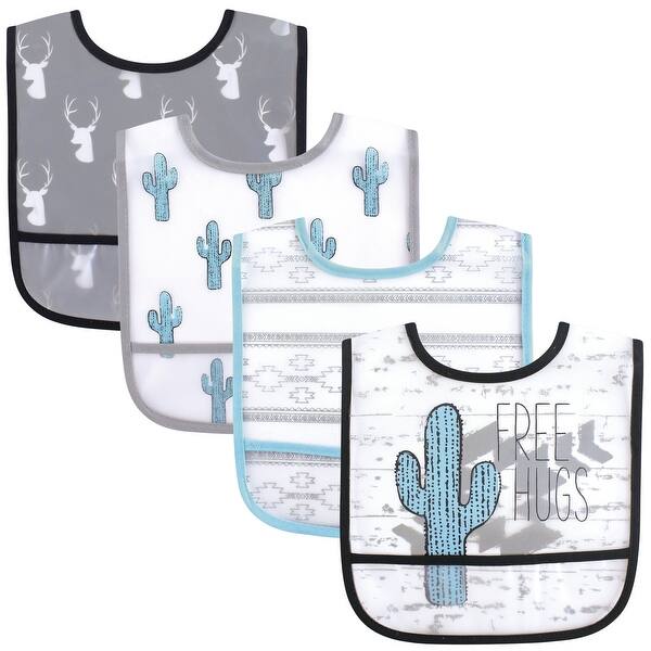 slide 1 of 1, Yoga Sprout Baby Boy Waterproof PEVA Bibs 4pk, Free Hugs, One Size - Free Hugs - One Size One Size - Free Hugs