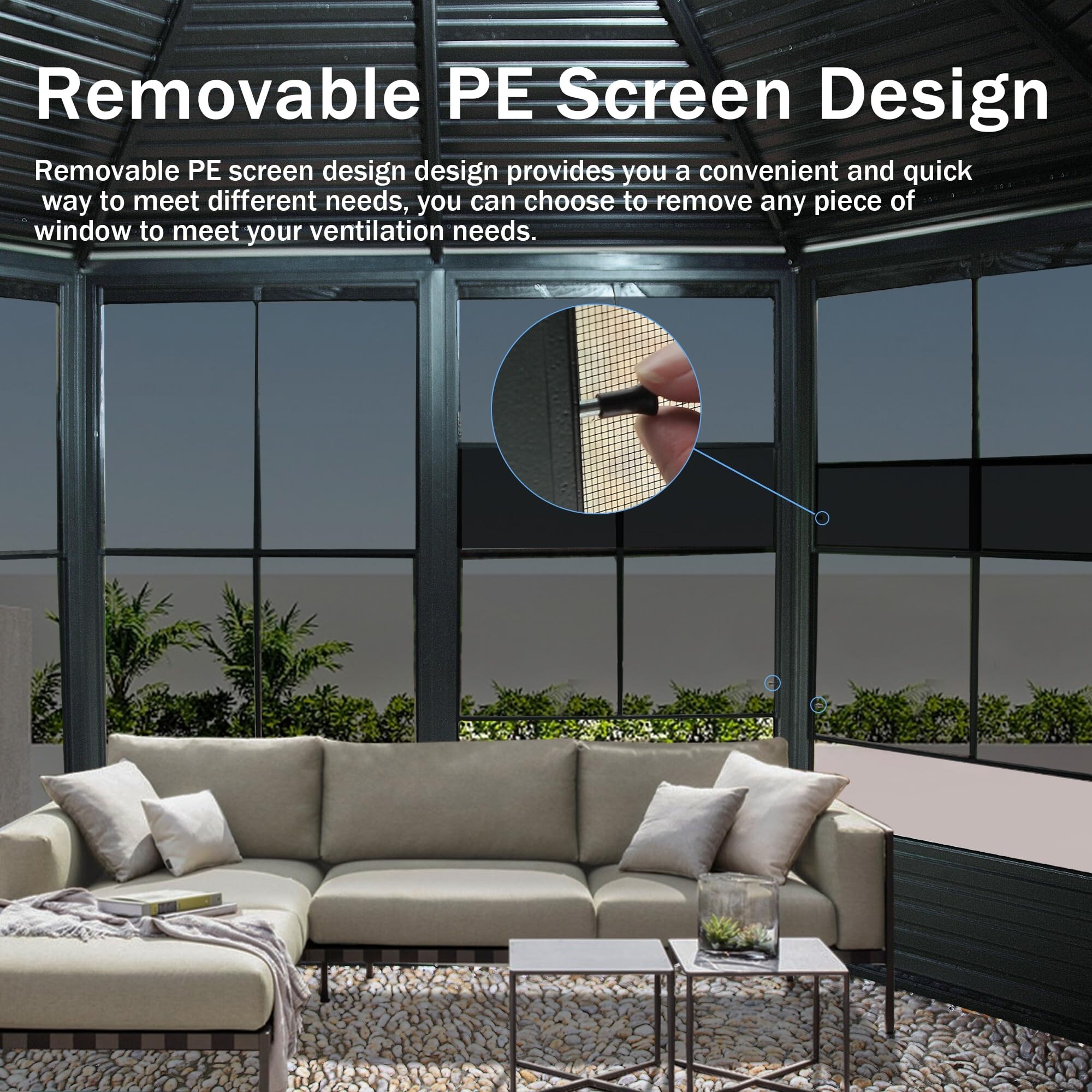 GDFStudio - Harper 13'x13' Octagonal Sunroom Solarium with