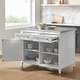 preview thumbnail 3 of 15, Crosley Silvia Stainless Steel Top Kitchen Island - 28"d x 46"w x 36.5"h